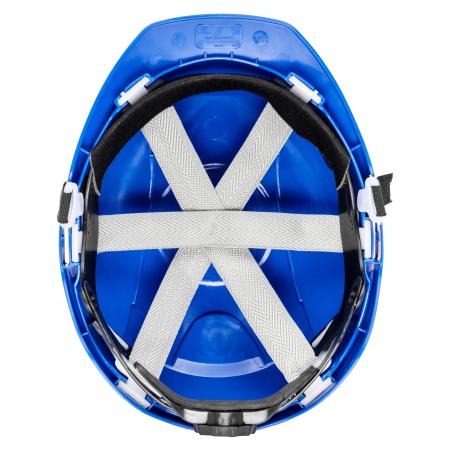 Nitras Head Protect 9500 Schutzhelm mit Größenregulierung und Kinnriemen, blau